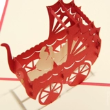 Трехмерные поделки из бумаги, открытка, детская коляска для новорожденных, 3D