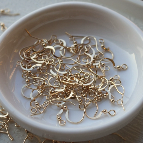 Гипоаллергенные серьги, аксессуар, аксессуары ручной работы, ручка, 14 карат, золотой цвет, DIY