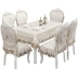 Bàn vải châu Âu bọc ghế đặt hình chữ nhật bàn cà phê khăn trải bàn tròn nghệ thuật đơn giản bàn ăn ghế bìa bao gồm hộ gia đình khăn trải bàn gỗ phòng khách Khăn trải bàn