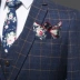 Bộ đồ kẻ sọc SAROUYA Bộ đồ cưới nam ba mảnh mảnh mai Anh Quốc - Suit phù hợp
