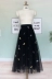 Mùa hè 2020 sản phẩm mới A-line váy lưới lớn đu dây váy dài váy cá nhân thêu hoa lá hoang dã váy giản dị - Váy