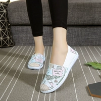 老北京布鞋 Нескользящая тканевая универсальная обувь для отдыха для матери, мягкая подошва
