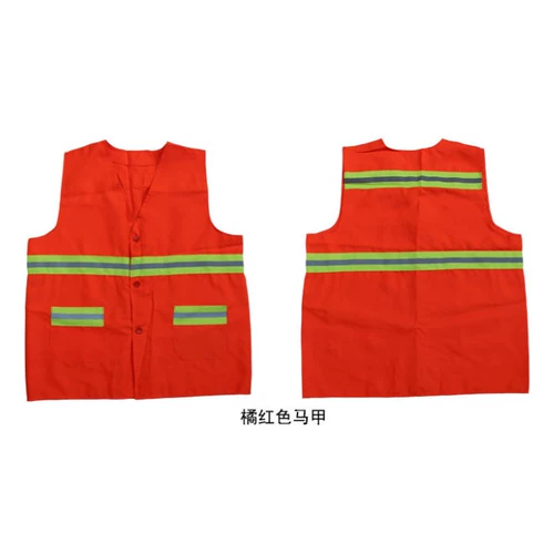 Осенний красный светоотражающий жилет для работы для мальчиков