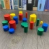 Giáo dục mầm non giáo dục đồ chơi bằng gỗ Montessori dạy học màu xi lanh trẻ em bằng gỗ Montessori - Đồ chơi giáo dục sớm / robot