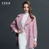 TDEB2019 áo khoác cashmere hai mặt ngắn cao cấp của châu Âu và Mỹ - Áo khoác ngắn áo phao nữ Áo khoác ngắn
