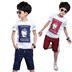 Hàn quốc phiên bản của cậu bé mùa hè phù hợp với 2017 mới ngắn tay áo 5 mùa hè 6 trẻ em 7 chàng trai 9 trẻ em 10 năm tuổi triều quần áo 11 Phù hợp với trẻ em
