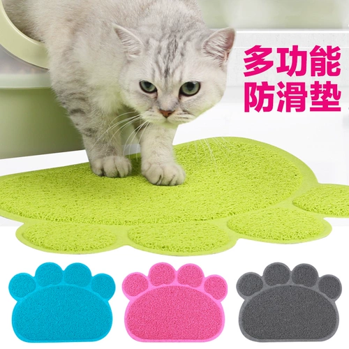 Кошачья кошка с кошачьим песчаным подушками кошачья коврика, коврики для питомца