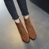 Martens, короткие сапоги с молнией, ретро ботильоны, в корейском стиле, большой размер, 40