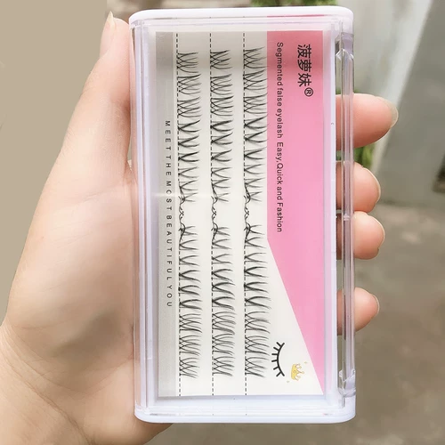 Ложные ресники самки сегментированных сверхъестественных симуляций Suyan Eye Stickers были вырезаны для выращивания собственных ресниц 07