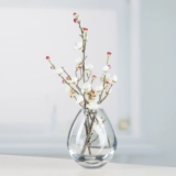 Свежее прозрачное глянцевое украшение в форме цветка для гостиной, европейский стиль, маленькая вазочка, увеличенная толщина, простой и элегантный дизайн