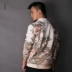 [古 阿 新] Trung Quốc phong cách mùa xuân retro nam áo len áo len dài tay áo đàn hồi lỏng kích thước lớn quần áo của nam giới hoodie đẹp Áo len