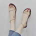 Tự chế khí đa năng giày phẳng 2017 mùa hè thường giày của phụ nữ giày ngón chân vành đai tốt twist bộ của chân dép Sandal