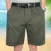 Quần short cotton thun nam trung niên cha mùa hè năm quần nam trung niên cotton quần short bãi biển