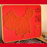 Красный школьный набор материалов, DIY, рисование линий