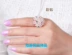 Trang sức Hàn Quốc thời trang rhinestone nhóm hoa ngón trỏ nhẫn Nhật Bản và Hàn Quốc phiên bản rộng cá tính trang trí nhẫn nữ lớn mã thủy triều ngọt ngào nhẫn cặp bạc Nhẫn