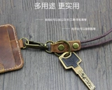 Кожаный ремешок ручной работы, кожаная камера, брелок, портативный аксессуар, из натуральной кожи