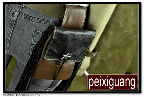 Поясная сумка, кожаная ретро барсетка подходит для мужчин и женщин, «сделай сам», из натуральной кожи