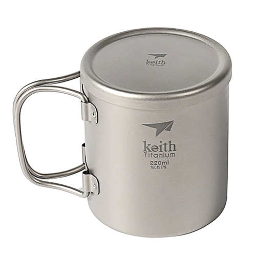Кейт Кайс двойной слой чистого титана теплый вода Офис Дом Легкий чайный кофе кофе титановый водяной чашка TI3307