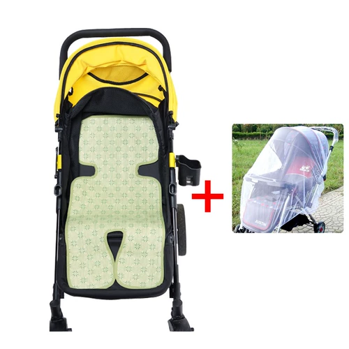 Коляска, кресло, шелковый охлаждающий детский летний коврик для новорожденных для детского сада