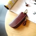 GUOCOLEE tùy chỉnh lớp da rám nắng nhỏ gọn thực tế thủ công sáng tạo Nhật Bản túi chìa khóa bằng đồng thau - Trường hợp chính