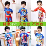 Áo tắm trẻ em của trẻ em dính liền trẻ em vừa và nhỏ Thomas Superman Ultraman Spiderman Spa nhanh khô Set