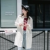 DK stunner Nhật Bản cao đẳng dụng cụ áo gió áo khoác nữ dài phần dài tay đơn ngực 2018 mùa thu mới Trench Coat