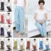 Mùa hè giữa và tuổi già cotton lụa pajama quần trung niên người già kích thước lớn lỏng nhân tạo quần cotton nữ điều hòa không khí quần