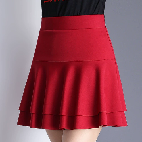 Летняя юбка, большой размер, высокая талия