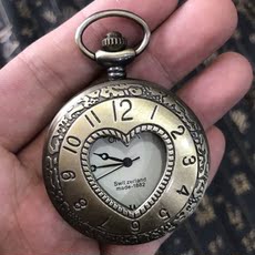 Винтажные карманные часы 怀表复古翻盖男女机械怀表学生怀旧雕花项链表发条收藏罗马挂表