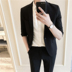 2018 mùa xuân và mùa hè bảy- điểm tay áo kinh doanh bình thường mỏng phù rể phù hợp với người đàn ông phù hợp với chín quần hai bộ Suit phù hợp