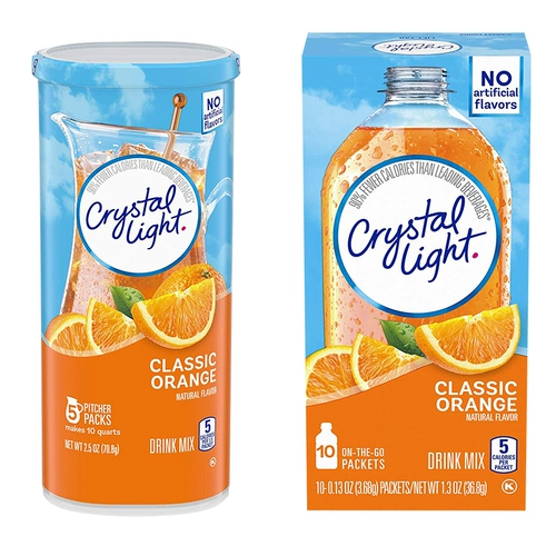 Возьмите 2 куска бесплатной доставки фруктовых аромата Crystal Light Natural Orange Orange Sugar без низкого уровня с низким уровнем