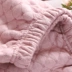 Bộ đồ ngủ cotton mới tiêu chuẩn của Mỹ dành cho nữ mùa thu và mùa đông bằng vải bông ấm áp mặc bên ngoài mặc nhà dịch vụ hai mảnh pijama nữ Bên ngoài ăn mặc