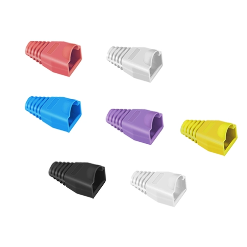 Новый оранжево -серый новый RJ45 Super Five типы сетевого кабеля защита хрустальной головки пластиковая рукав резиновый рукав 10 цвет