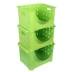 Nhựa xếp chồng tủ lưu trữ hộp lưu trữ kệ trái cây và rau giỏ giỏ đồ chơi hộp lưu trữ khung - Kính Kính