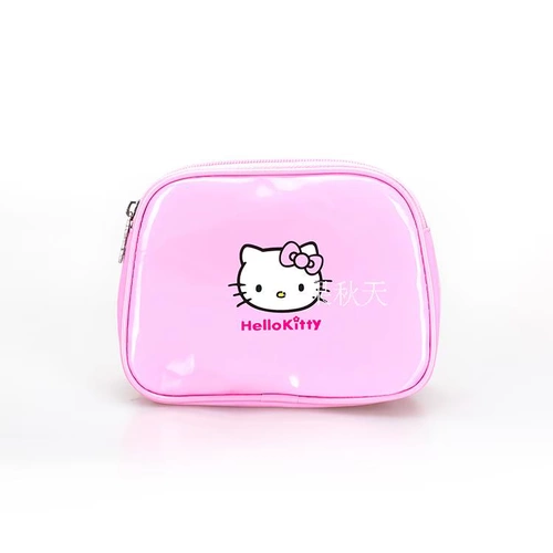 Hello kitty, осенняя водонепроницаемая косметичка, однотонная сумка-органайзер, сумка, в корейском стиле