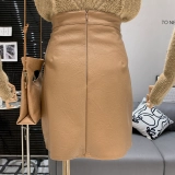 Дизайнерская полиуретановая юбка с молнией, А-силуэт