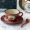 (bao gồm cả thìa) tráng men lò nung bằng tay retro có màu cà phê cốc pha màu cốc cốc gốm sáng tạo cặp cốc - Tách bình giữ nhiệt 1 lít