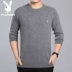 Playboy áo len nam trung niên mui trần lỏng lẻo vòng cổ áo len cashmere mùa đông đan áo len cha bộ nỉ nam Áo len Cashmere