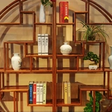 Круглая книжная полка из натурального дерева, чай, антикварная мебель