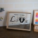 A4+Light Wooden Frame Love