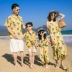 Gia đình kỳ nghỉ Hawaii trang bị bãi biển bên bờ biển đặt hoa dứa của gia đình bốn người đầy đủ jumpsuit mẹ và phụ nữ - Trang phục dành cho cha mẹ và con trang phục dành cho cha mẹ và con Trang phục dành cho cha mẹ và con