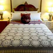 Handmade crochet móc hoa bông ren hollow dệt rèm cửa hoài cổ retro gạo nước Mỹ Châu Âu trải giường