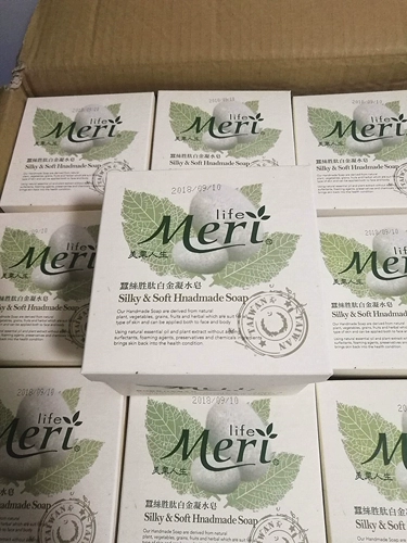 Тайвань подлинное mi li life life silk platinum platinum platinum solid soap Натуральное шелковое мыло Увлажняющее маску маска Boin