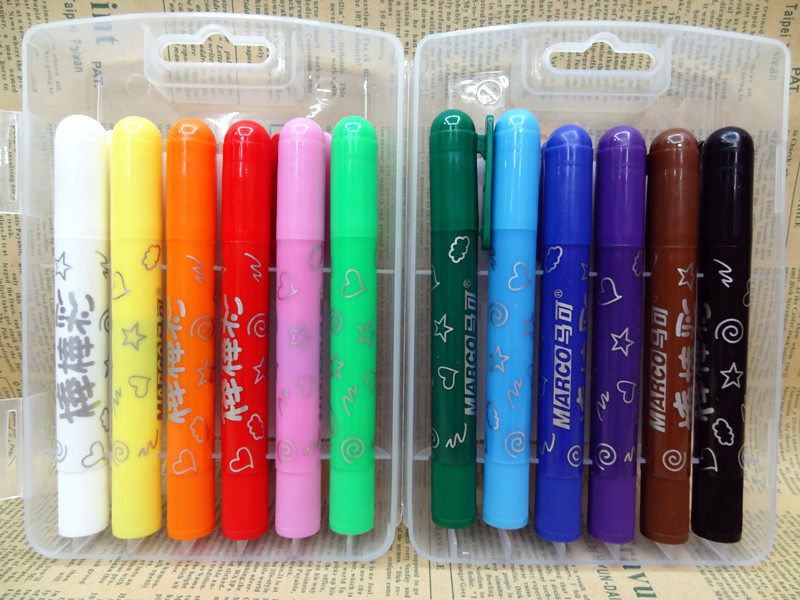 马可棒棒彩 2504-36pb 36色旋转式油画棒 塑料盒炫彩棒