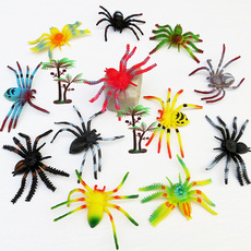 Игрушки-животные 仿真大蜘蛛昆虫动物模型柔软蛛网狼蛛黑寡妇道具恶搞整蛊玩具套装