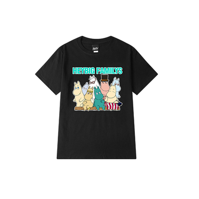Harajuku nhật bản hip hop dễ thương phim hoạt hình T-Shirt nam giới và phụ nữ ngắn tay lỏng kích thước lớn mùa hè sinh viên hoang dã nửa tay áo triều Áo phông ngắn