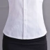 Phụ nữ chuyên nghiệp áo sơ mi trắng ngắn tay overalls đang được cải tạo dài tay kích thước lớn dụng cụ sọc áo sơ mi màu hồng OL cotton