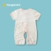 Tong Tai mùa hè mỏng bé nửa tay áo choàng nam giới và phụ nữ bé onesies phương thức romper 3-18 tháng onesies Áo liền quần