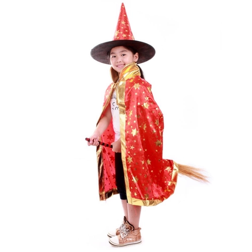 Детский волшебный плащ, метла, xэллоуин