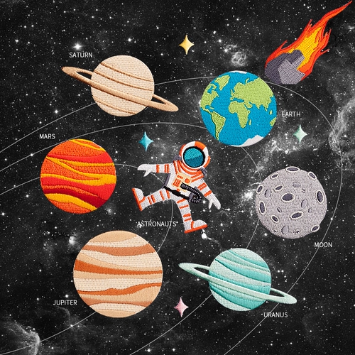 Модный универсальный космонавт, «сделай сам», с вышивкой, детская одежда